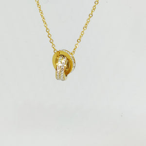 Collier Cercles Croisés Cristaux