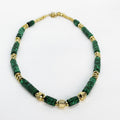 Collier Cercles Verts et Dorés