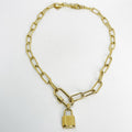 Collier Chaîne Cadenas et Mousqueton