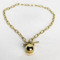Collier Chaîne Cercle Barre et Boule
