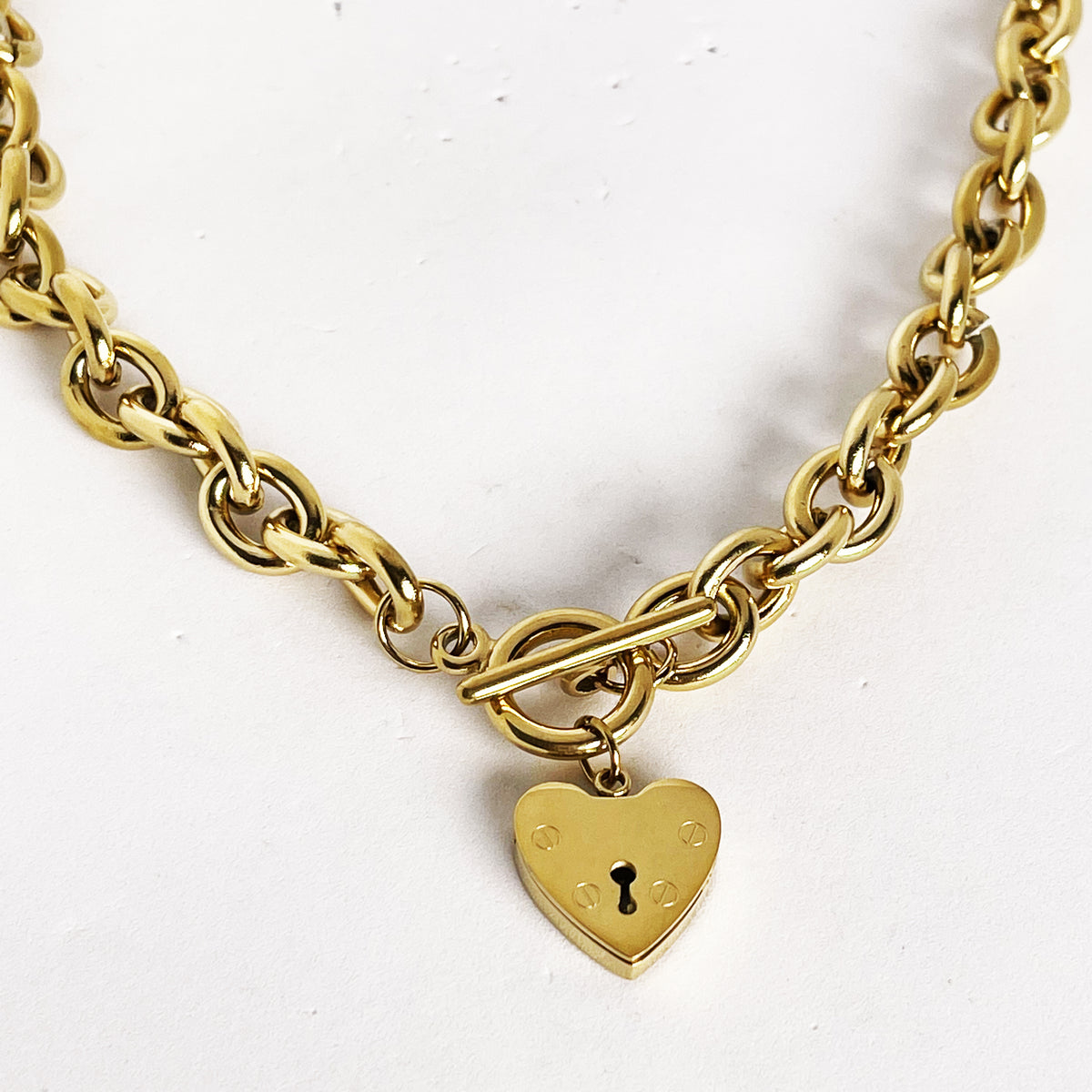 Collier Chaîne Cadenas Coeur Prestige Vis