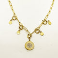 Collier Chaîne Cercle Soleil Cristaux
