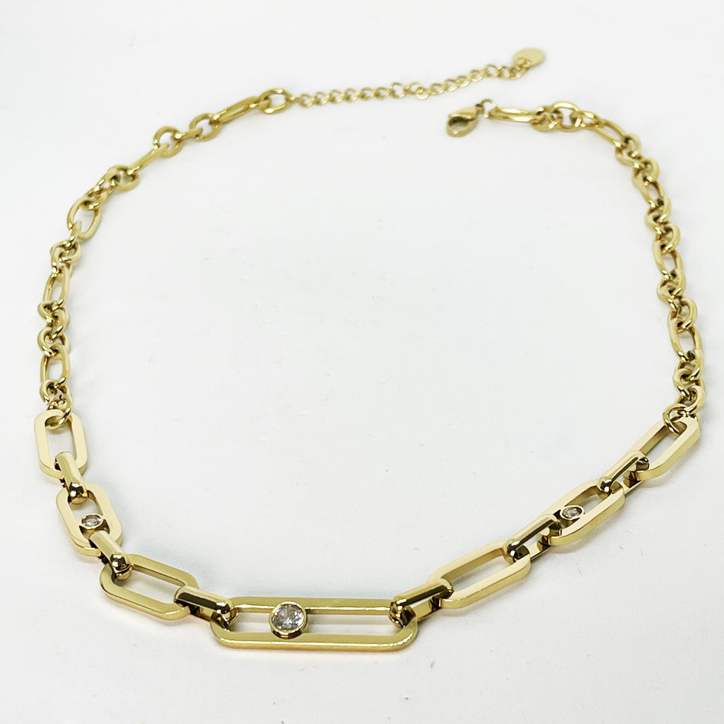 Collier Chaîne Cristaux