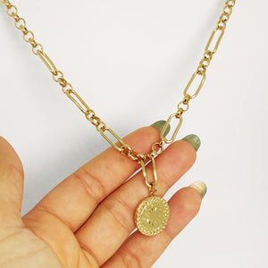Collier Soleil Chaîne Épaisse