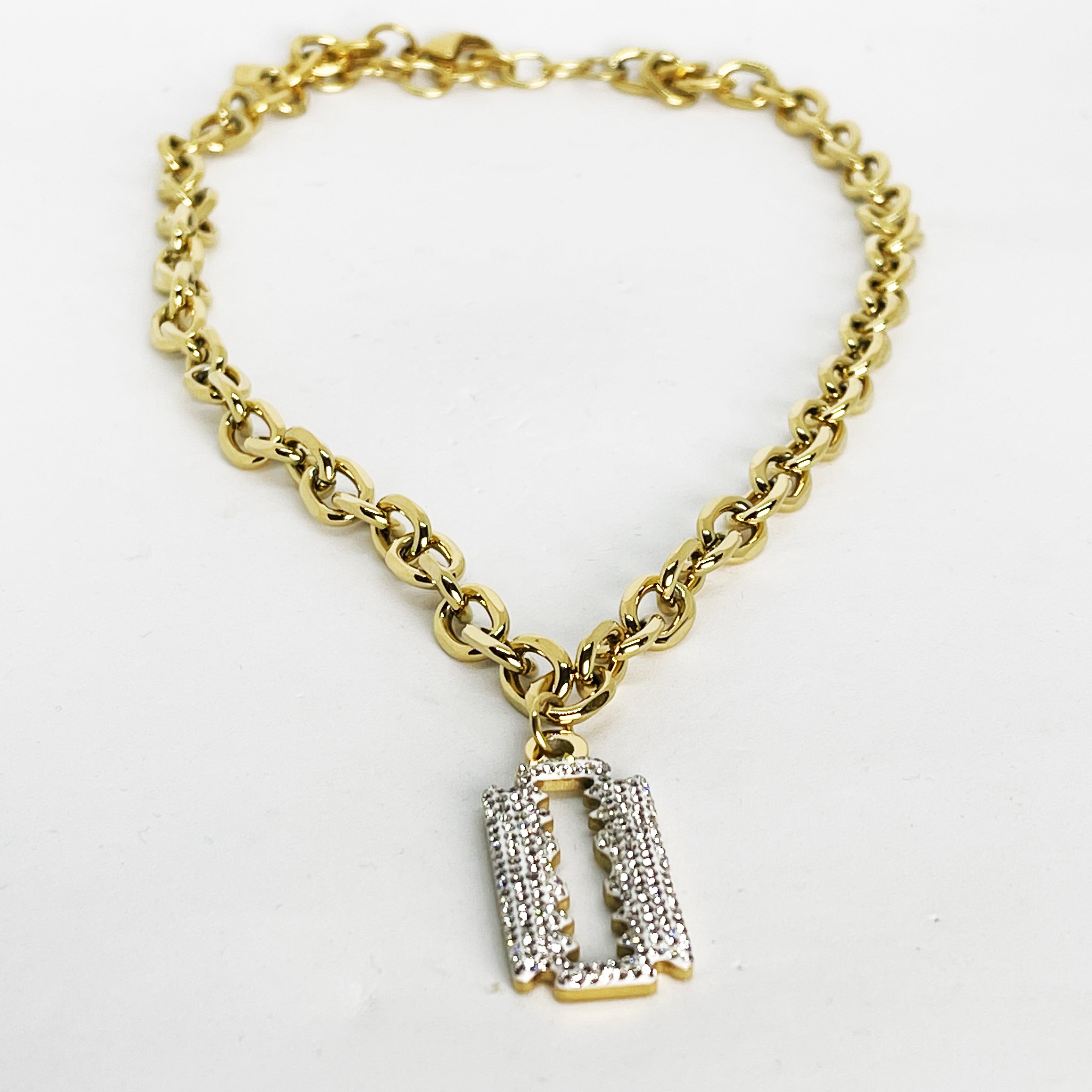 Collier Chaîne Lame De Rasoir Luxe