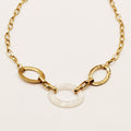 Collier Chaîne Maillon Blanc Transparent
