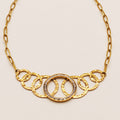 Collier Chaîne Multi Cercles Cristaux Luxe