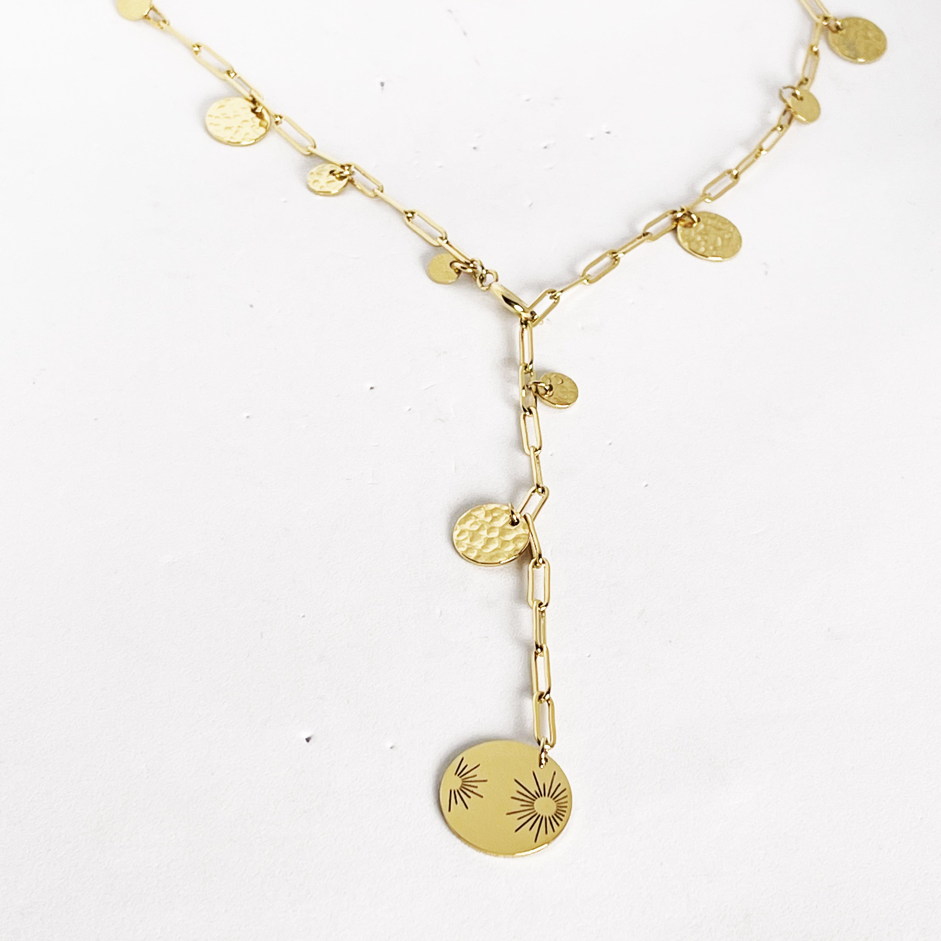 Collier Chaîne Multi Cercles Soleils