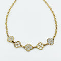 Collier Chaîne Multi Trèfles Cristaux
