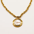 Collier Chaîne Soleil Fashion Noyau Blanc Nacré
