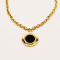 Collier Chaîne Soleil Fashion Noyau Noir