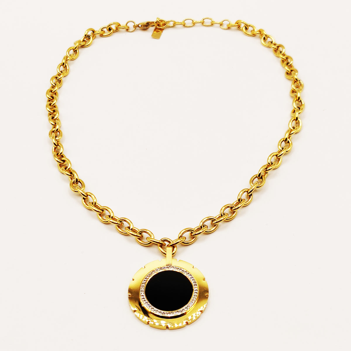 Collier Chaîne Soleil Fashion Noyau Noir
