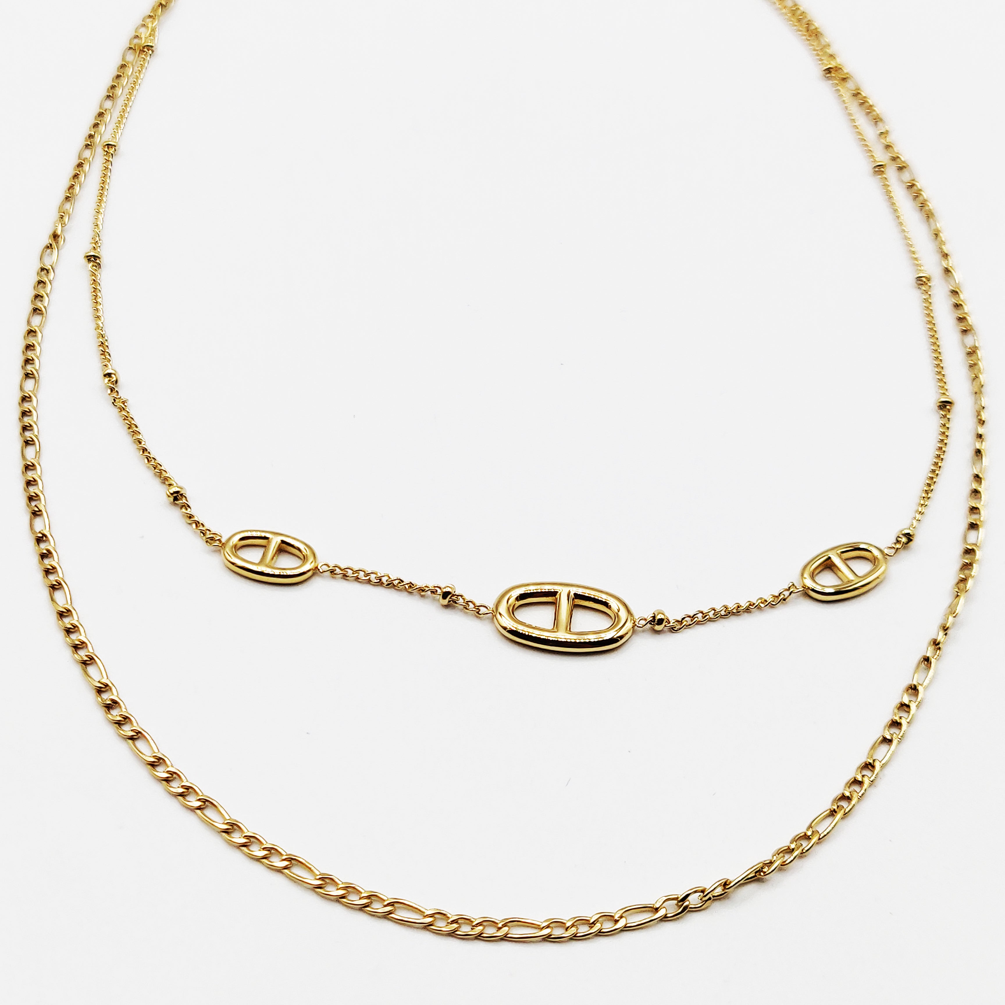 Collier Double Chaîne CD Luxe