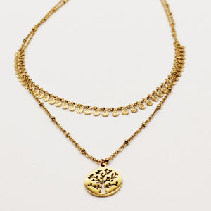 Collier Double Chaîne Multi Eden