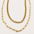 Collier Double Chaîne et Tresse
