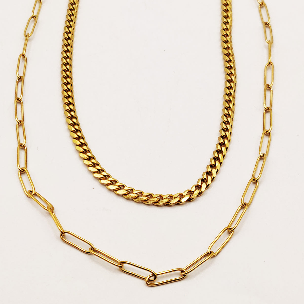 Collier Double Chaîne et Tresse