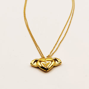 Collier Double Coeur Brisé Luxee