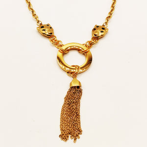 Collier Double Jaguar Pendentifs Multi Chaînes Luxe