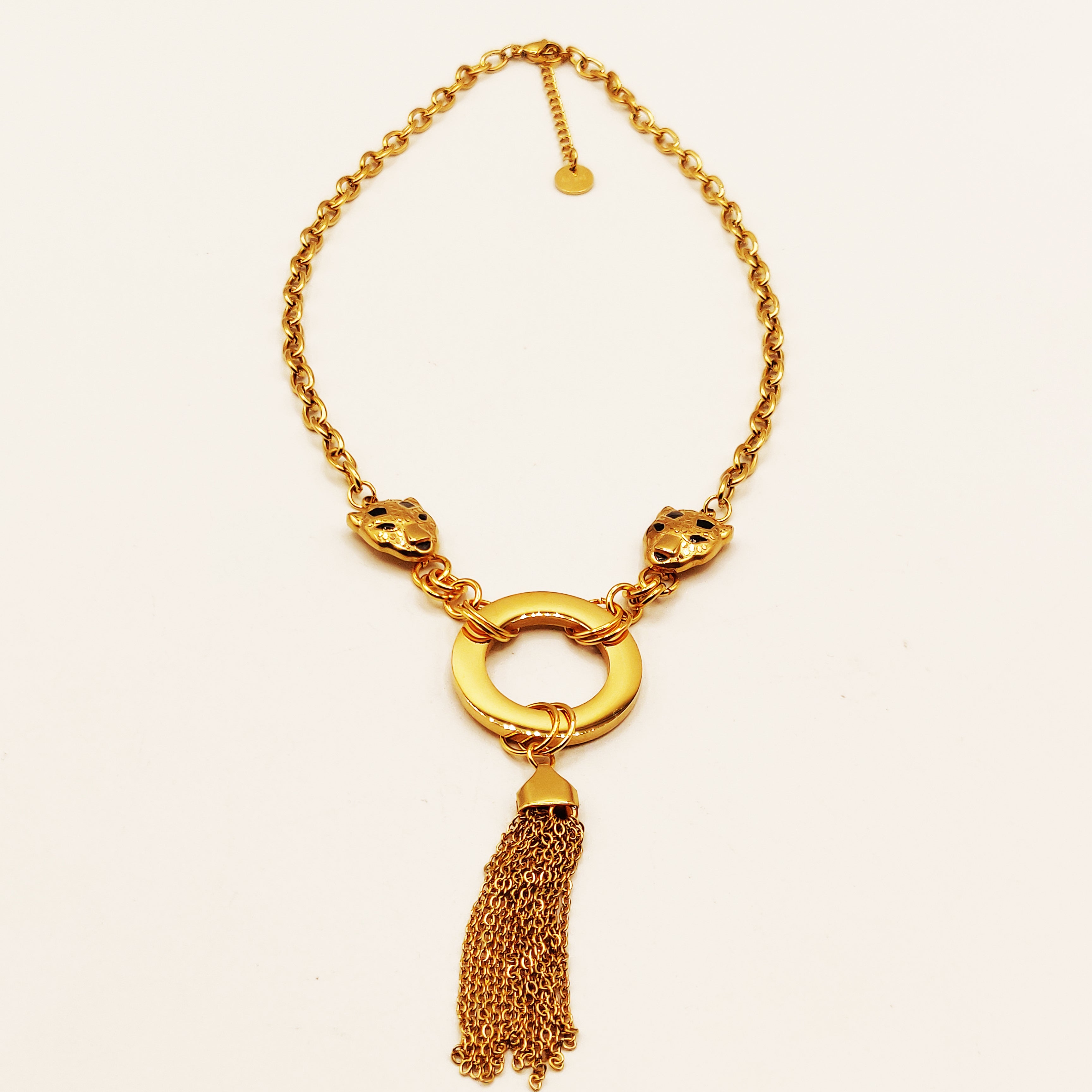 Collier Double Jaguar Pendentifs Multi Chaînes Luxe