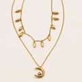 Collier Double Lune Cristal Luxe