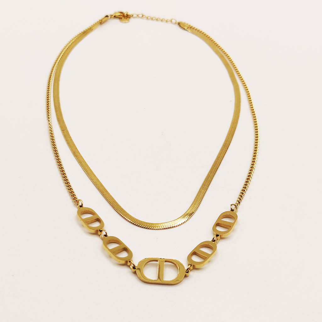 Collier Double Maille et CD Luxe