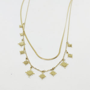 Collier Double Multi Étoiles