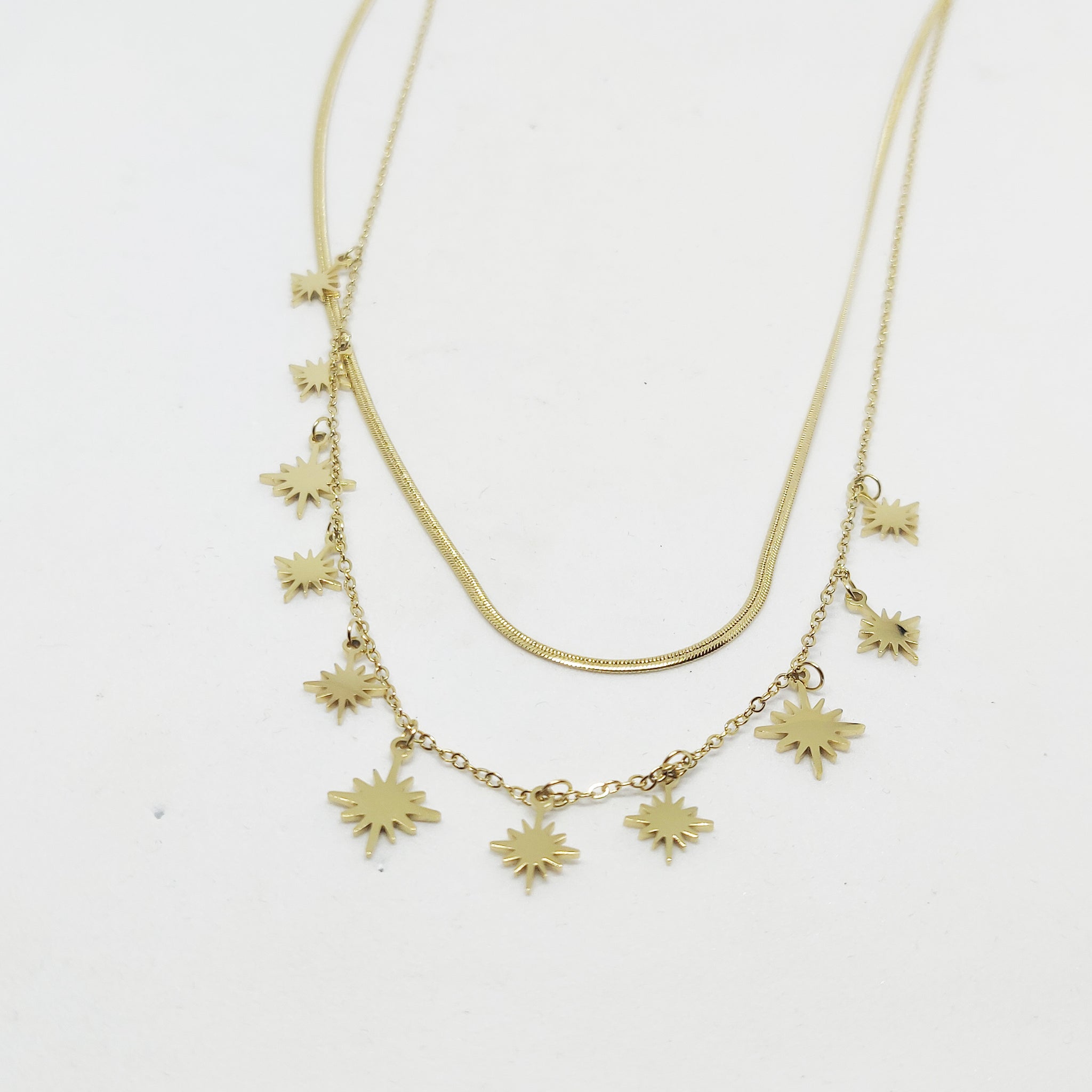 Collier Double Multi Étoiles