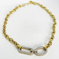 Collier Double Ovales Cristaux