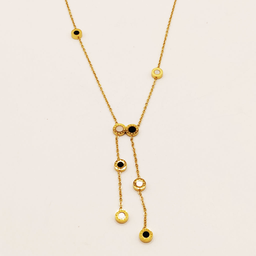 Collier Double Pendentifs Multi Cercles Romains Luxe