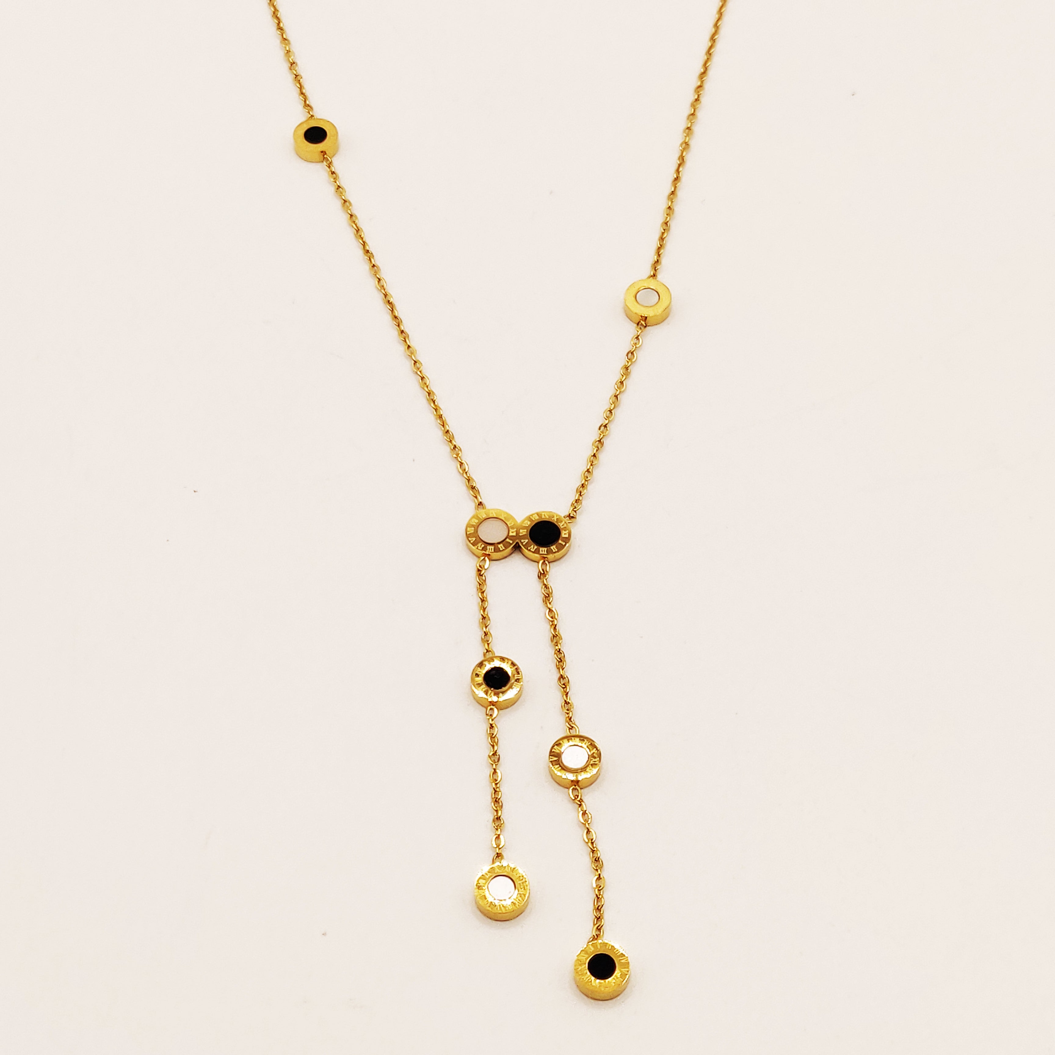 Collier Double Pendentifs Multi Cercles Romains Luxe