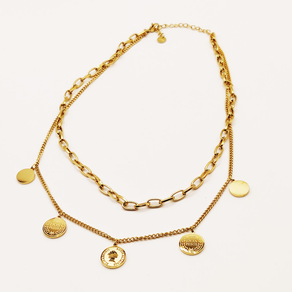 Collier Chaîne Double Louise Luxe