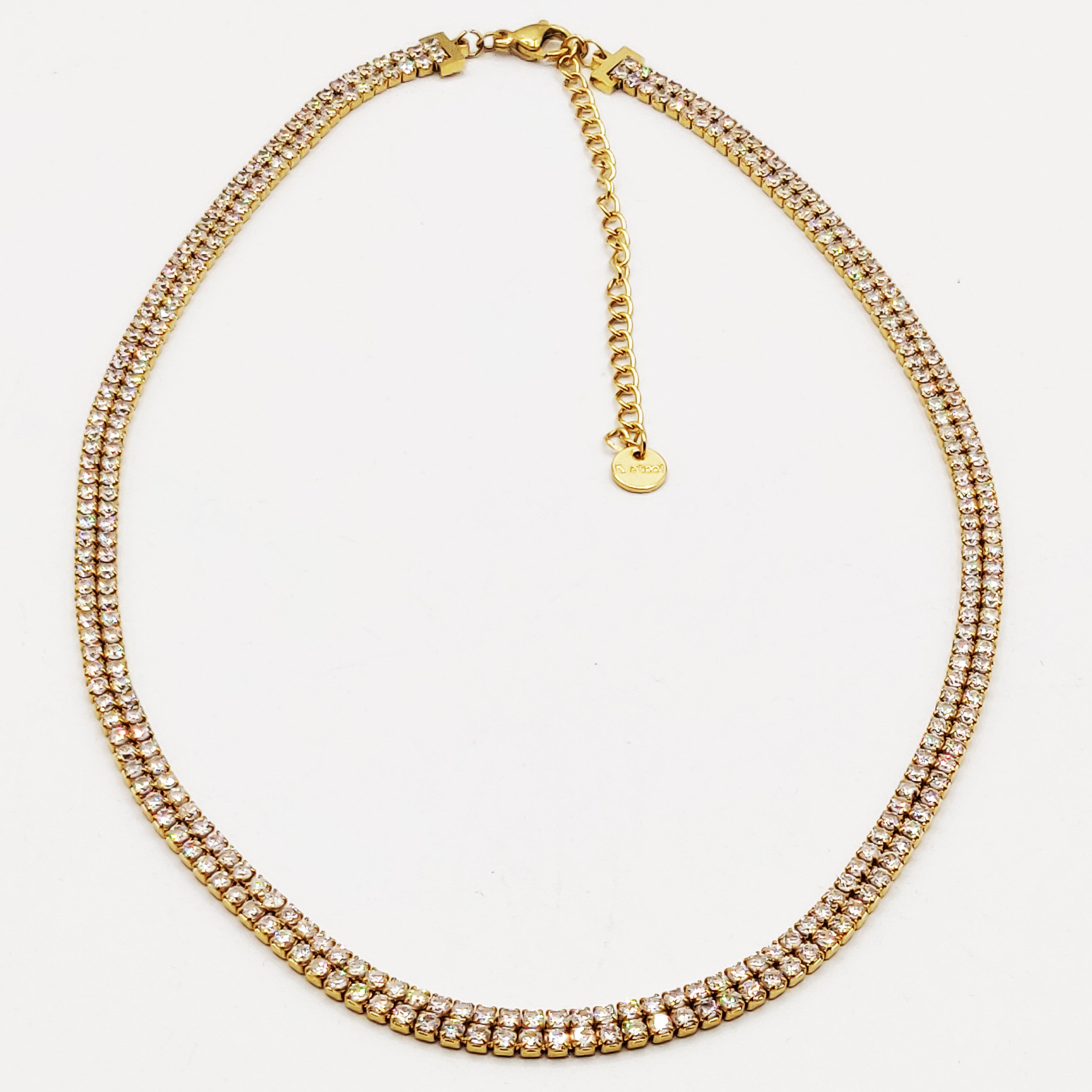 Collier Double Tour Cristaux Luxe