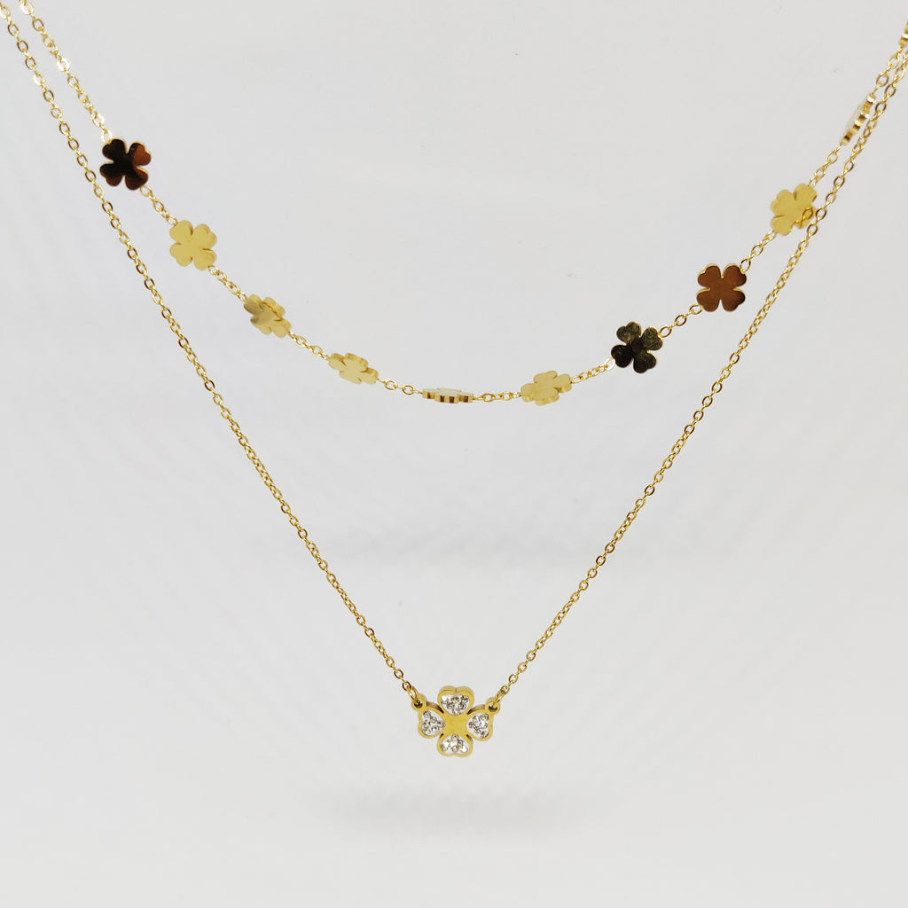 Collier Trèfle Double Luxe