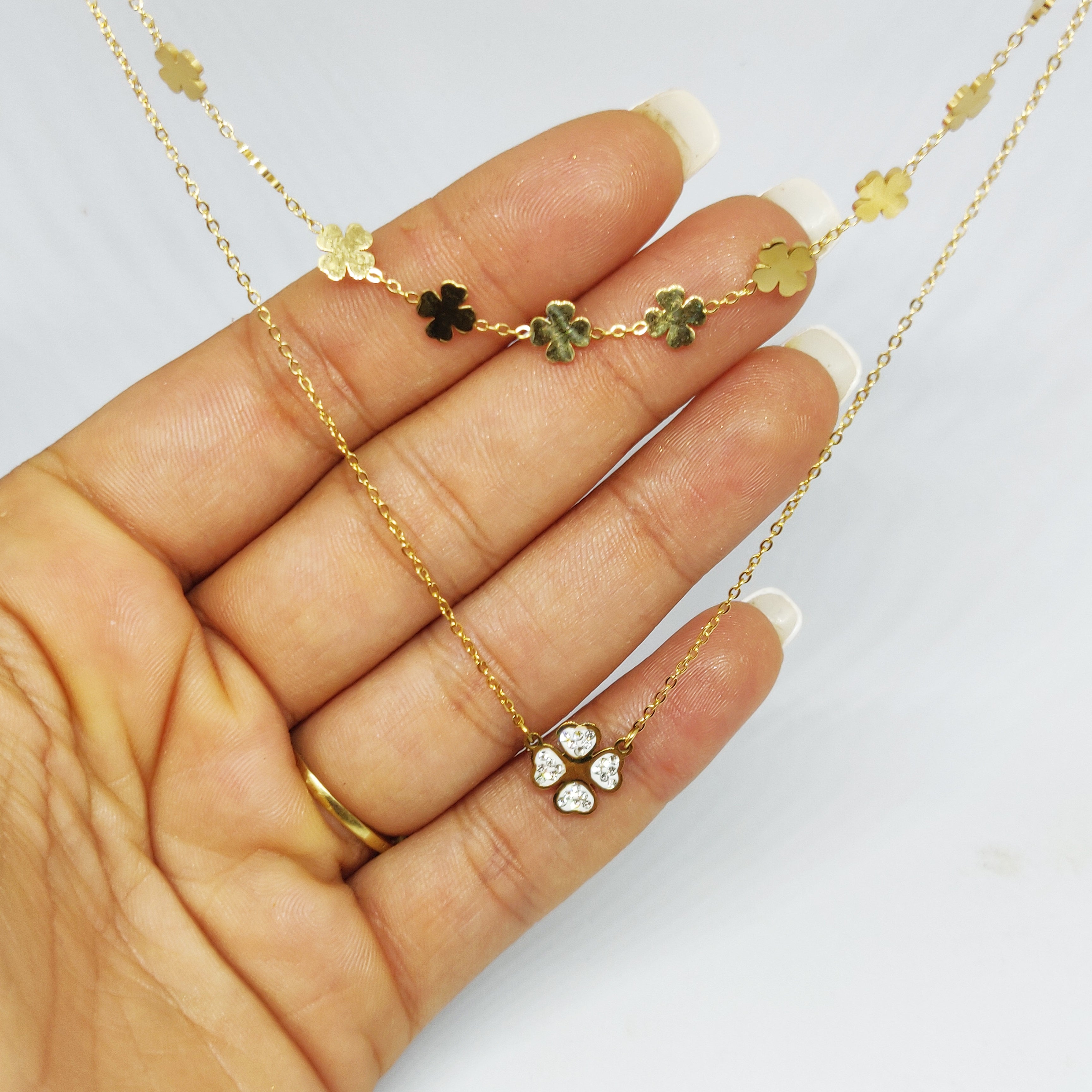 Collier Trèfle Double Luxe
