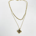 Collier Double Trèfle Multicolore