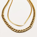 Collier Double Tresse et Maille Luxe