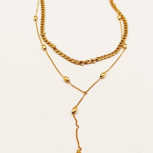Collier Double Tresse Pendentifs Descendants