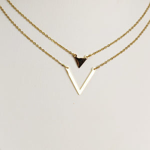 Collier Double V Luxe