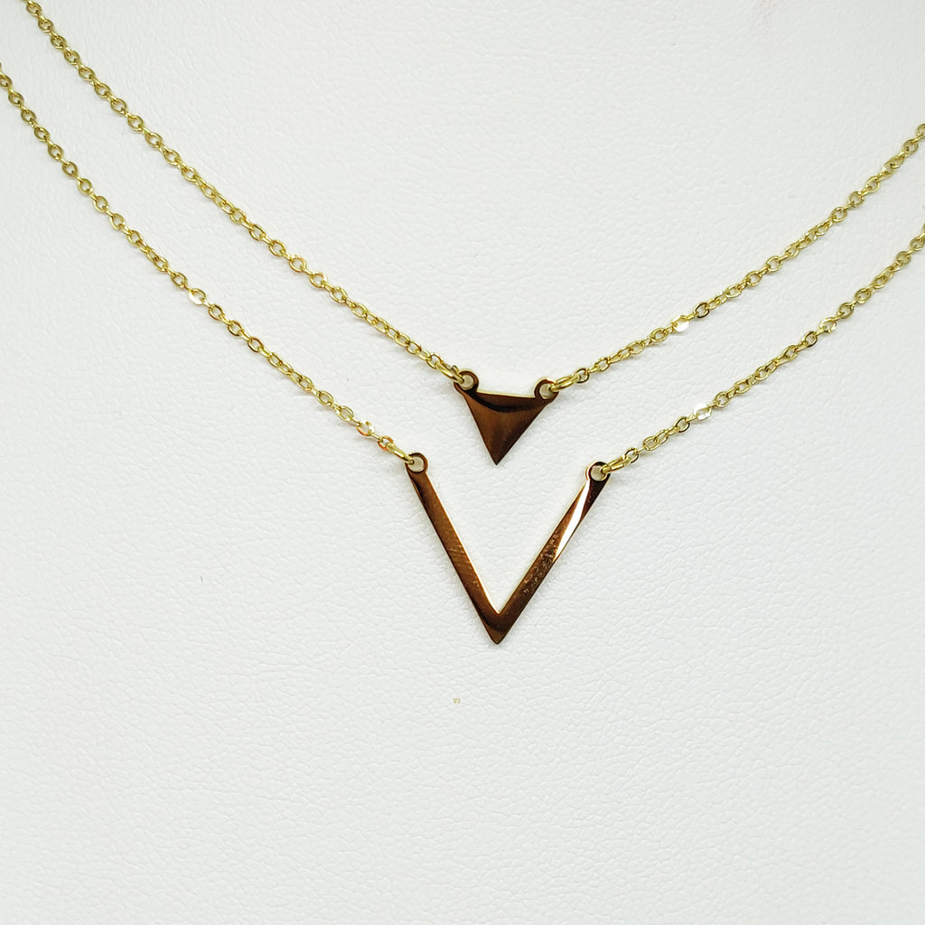Collier Double V Luxe