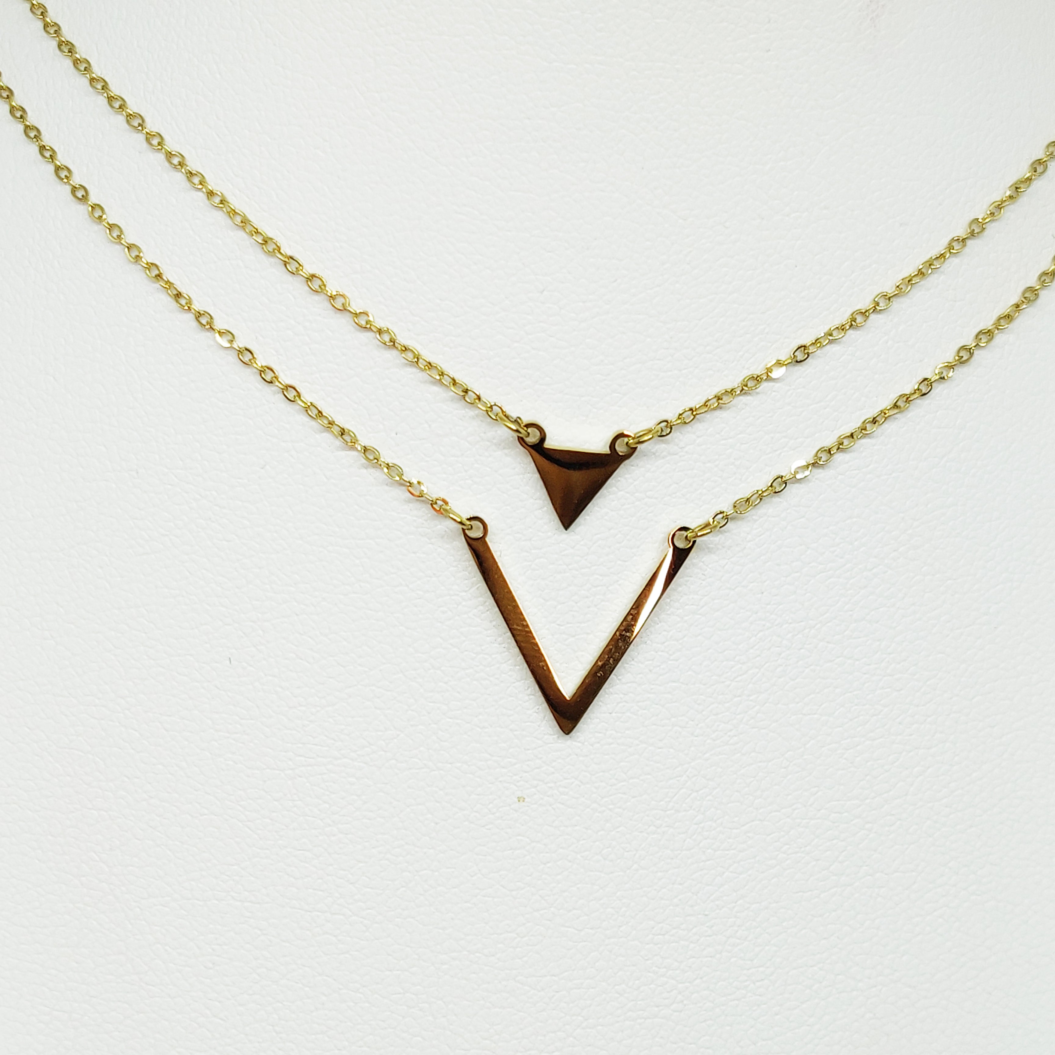 Collier Double V Luxe