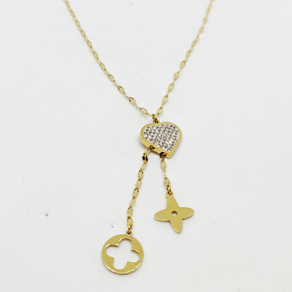 Collier Étoile, Trèfle et Coeur Luxe