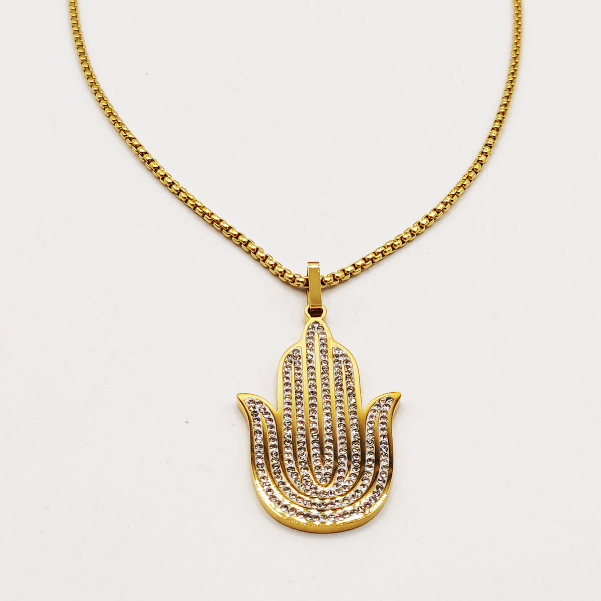 Collier Grande Main de Fatma Fleur Luxe