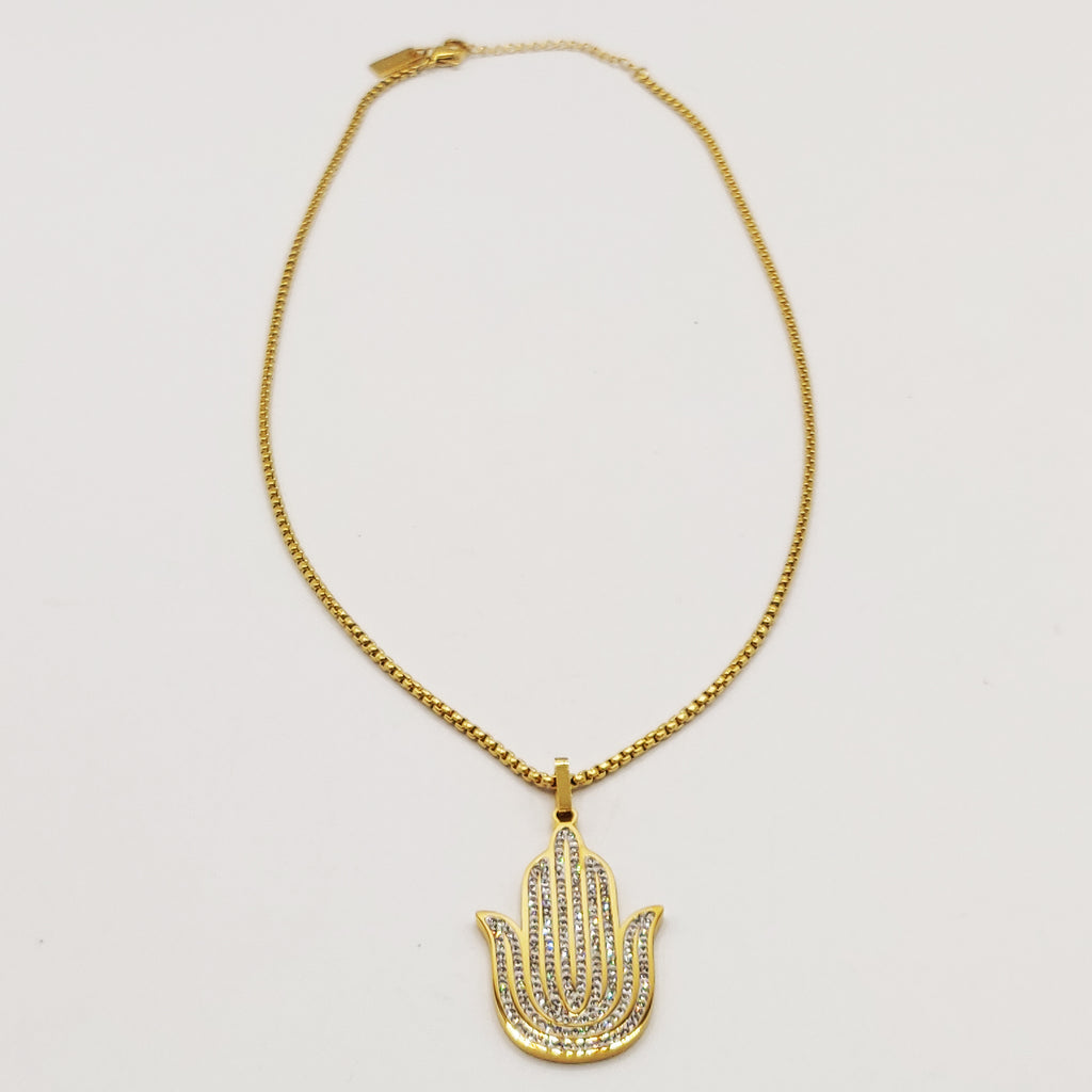 Collier Grande Main de Fatma Fleur Luxe
