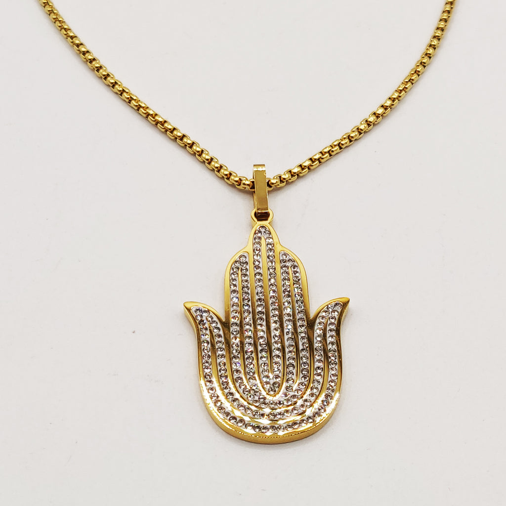 Collier Grande Main de Fatma Fleur Luxe