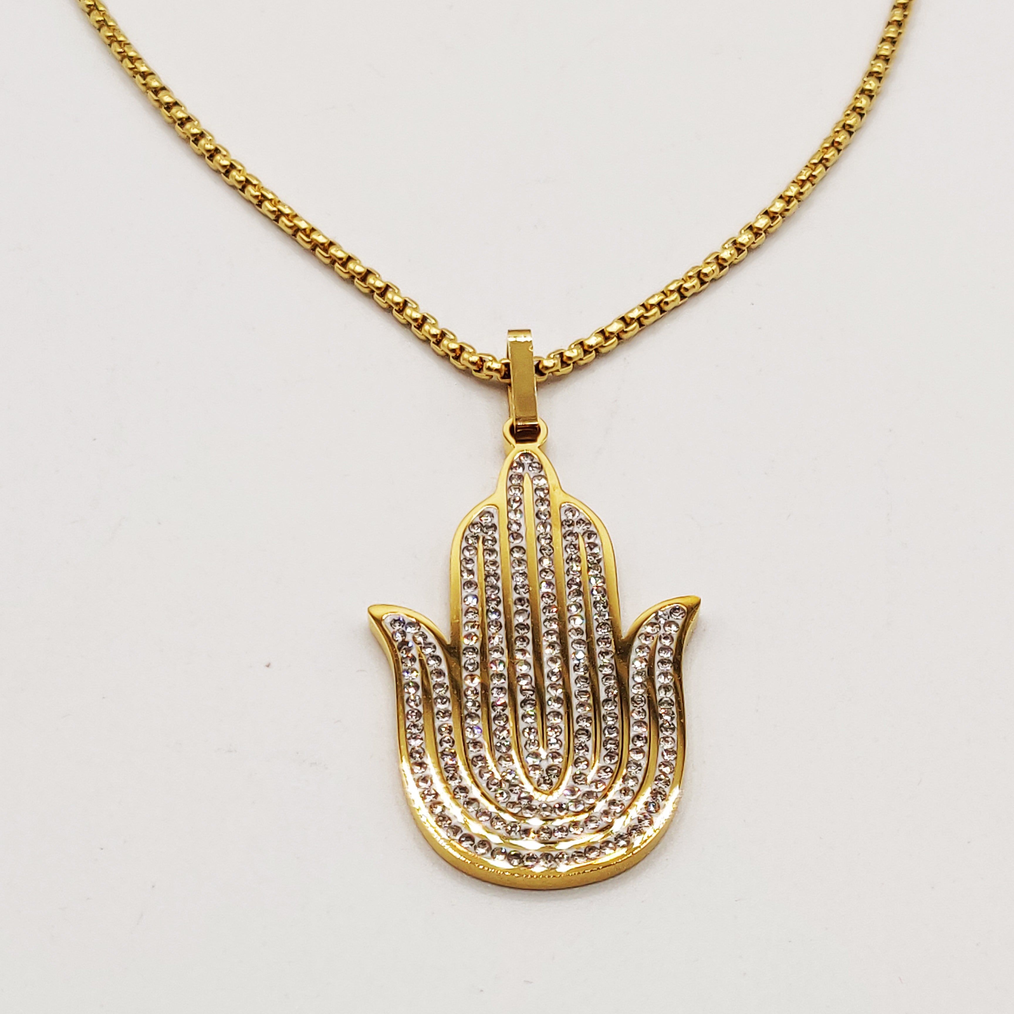 Collier Grande Main de Fatma Fleur Luxe