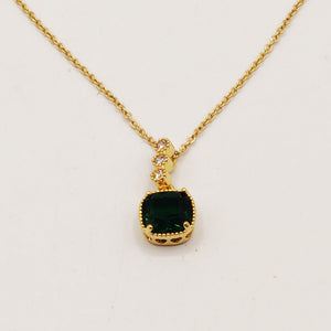 Collier Gros Émeraude Luxe