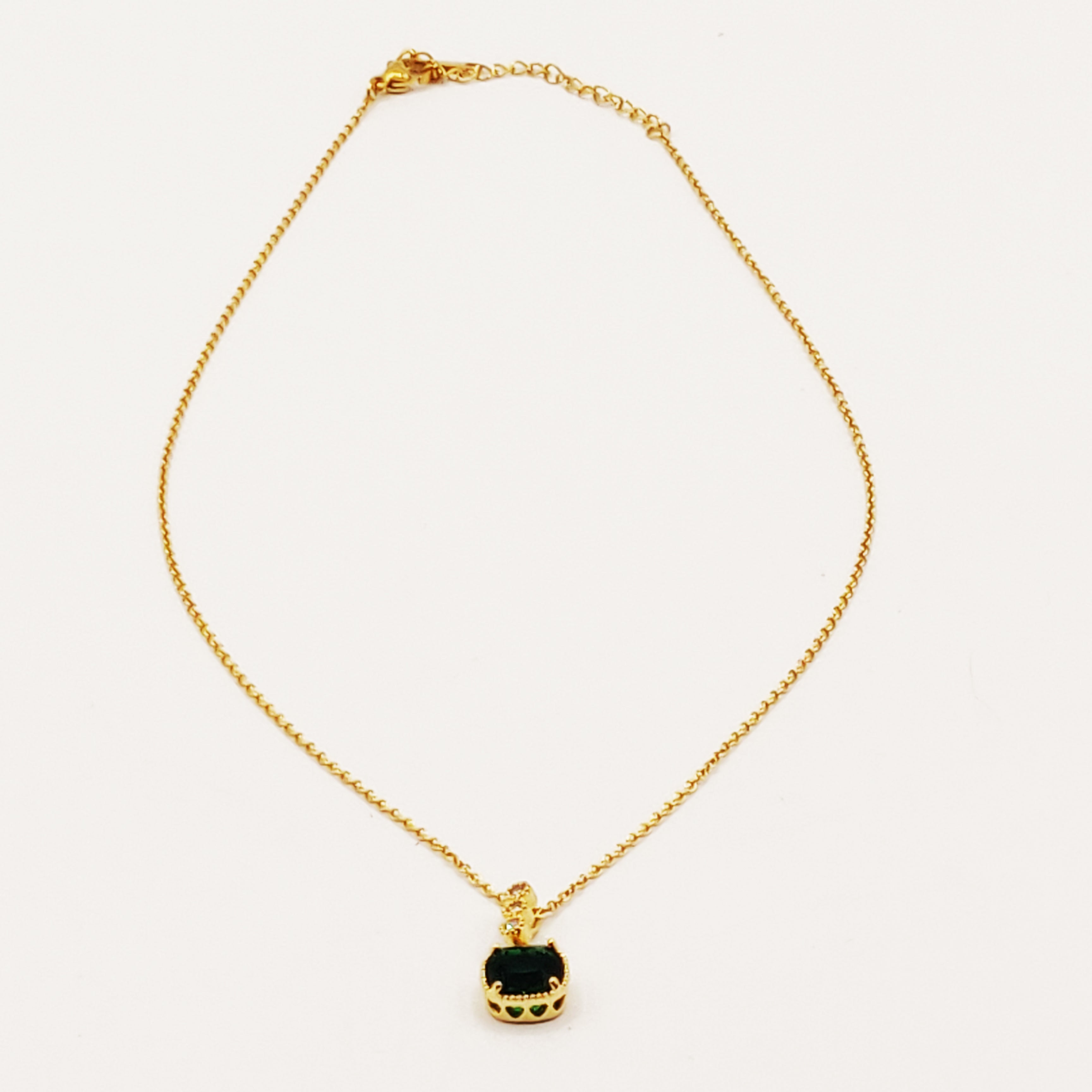 Collier Gros Émeraude Luxe