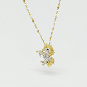 Collier Licorne Blanche