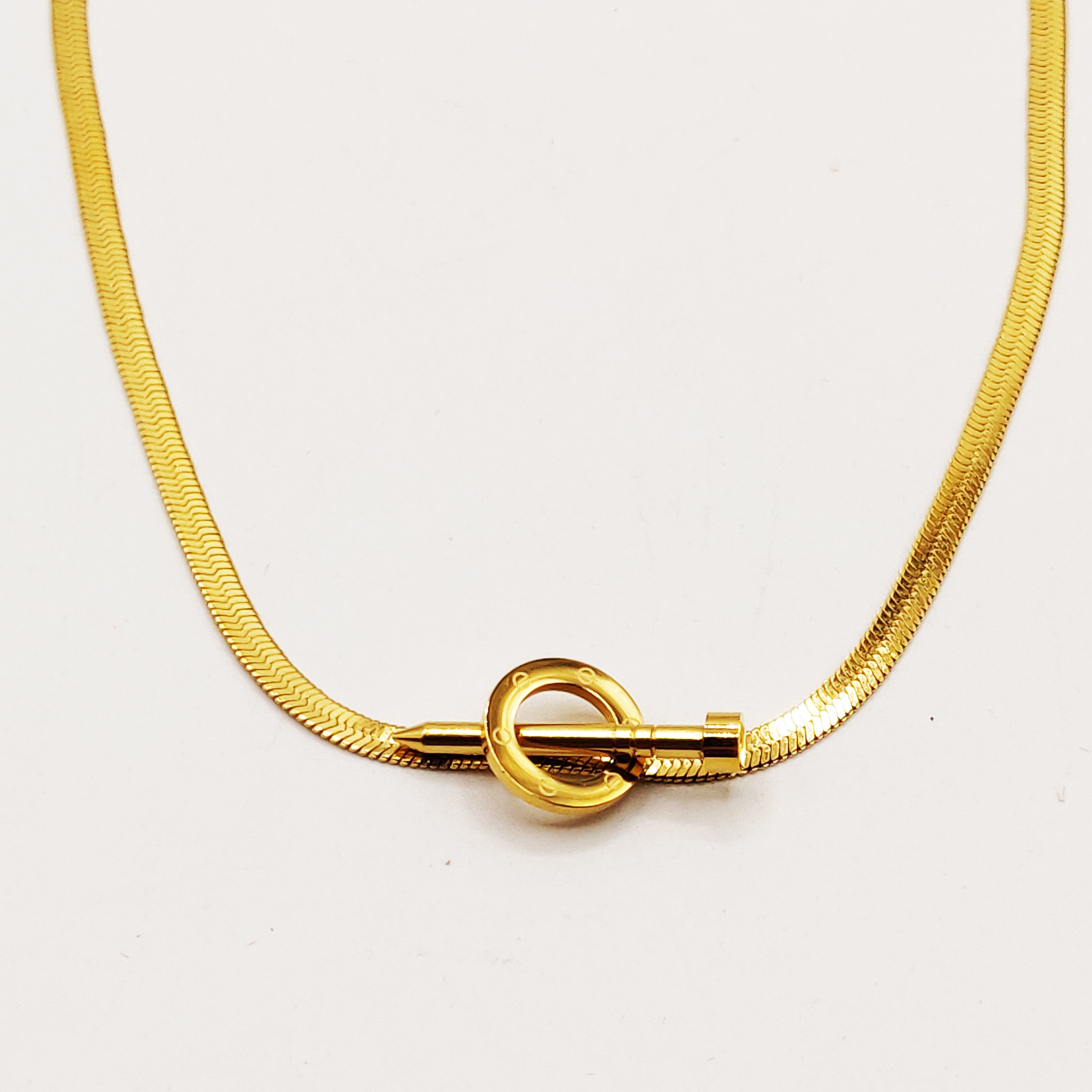 Collier Maille Clou et Cercle Vis Luxe