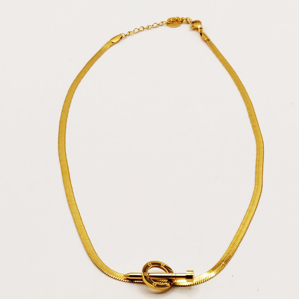 Collier Maille Clou et Cercle Vis Luxe